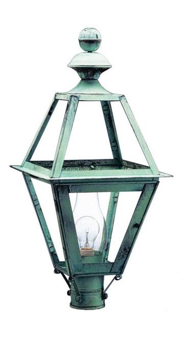 Northeast Lantern - 1023-VG-CIM-CLR - One Light Post Mount - Boston - Verdi Gris