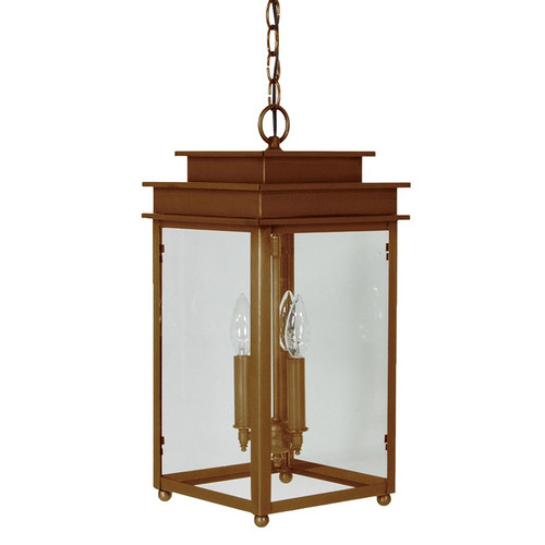 Northeast Lantern - 10722-AB-LT3-CLR - Hanging Lantern - Ellis - Antique Brass