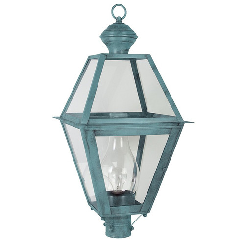Northeast Lantern - 1073-VG-CIM-CLR - One Light Post Mount - Boston - Verdi Gris