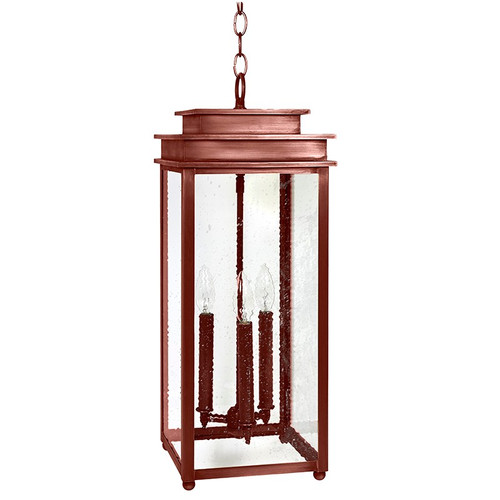 Northeast Lantern - 10742-AC-LT3-SMG - Three Light Hanging Lantern - Ellis - Antique Copper