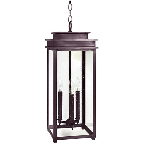 Northeast Lantern - 10742-DB-LT3-CSG - Three Light Hanging Lantern - Ellis - Dark Brass