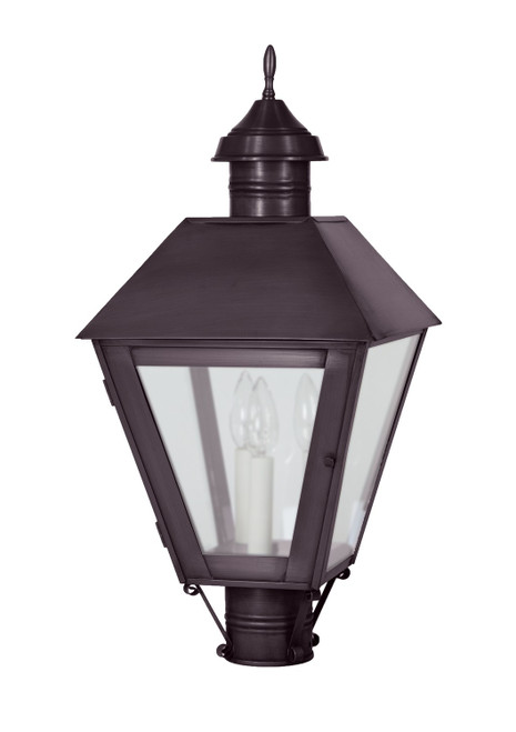 Northeast Lantern - 1113-DB-LT3-FST - Three Light Post Mount - Boston - Dark Brass