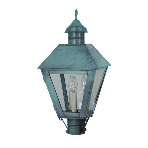 Northeast Lantern - 1113-VG-LT3-CSG - Three Light Post Mount - Boston - Verdi Gris