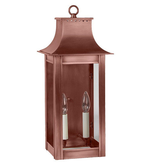 Northeast Lantern - 11221-AC-LT2-CLR - Two Light Wall Mount - Coplin - Antique Copper