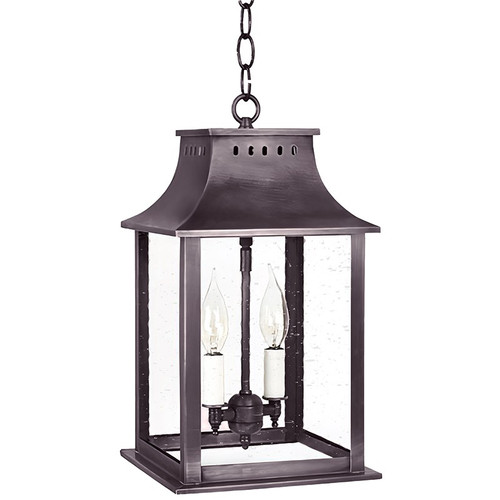 Northeast Lantern - 11312-DB-LT2-CSG - Two Light Hanging Lantern - Rockland - Dark Brass