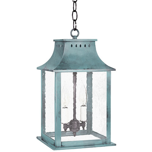 Northeast Lantern - 11312-VG-LT2-SMG - Two Light Hanging Lantern - Rockland - Verdi Gris
