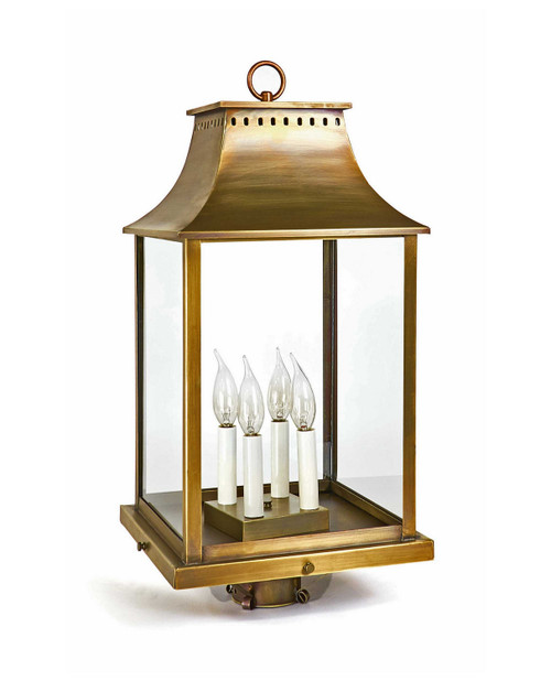 Northeast Lantern - 11333-AB-LT4-CLR - Four Light Post Mount - Rockland - Antique Brass
