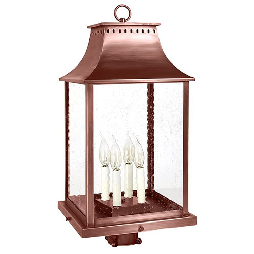 Northeast Lantern - 11333-AC-LT4-SMG - Four Light Post Mount - Rockland - Antique Copper
