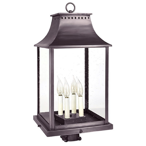 Northeast Lantern - 11333-DB-LT4-CSG - Four Light Post Mount - Rockland - Dark Brass