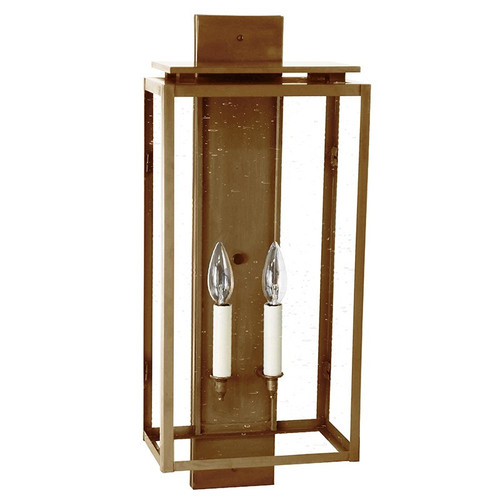 Northeast Lantern - 11651-AB-LT2-CSG - Two Light Wall Lantern - Downtown - Antique Brass