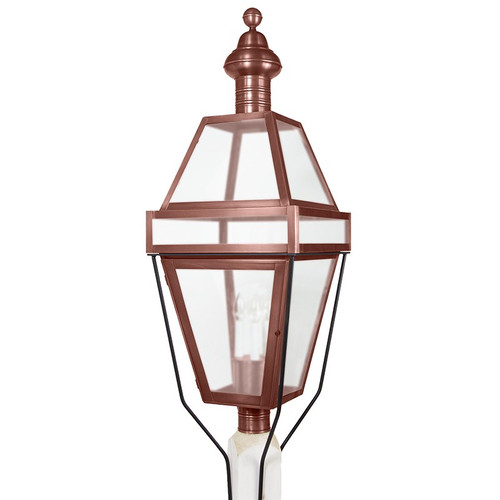 Northeast Lantern - 1253-AC-LT3-FST - Three Light Post Mount - Boston - Antique Copper