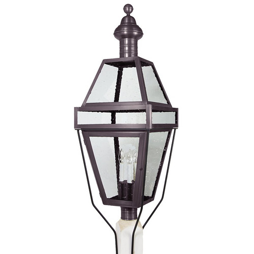 Northeast Lantern - 1253-DB-LT3-CSG - Three Light Post Mount - Boston - Dark Brass