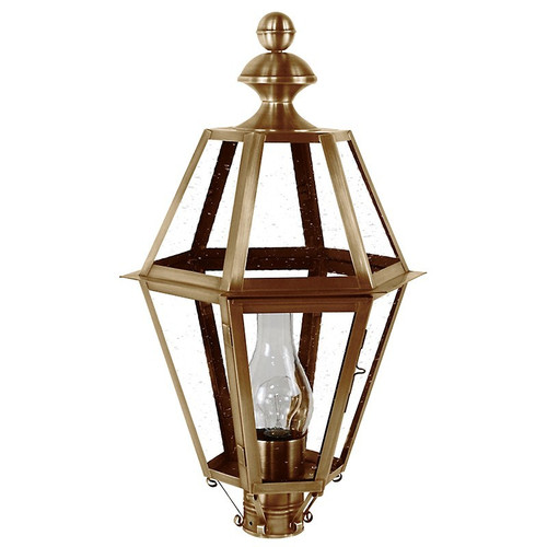 Northeast Lantern - 1623-AB-CIM-CSG - One Light Post Mount - Boston - Antique Brass