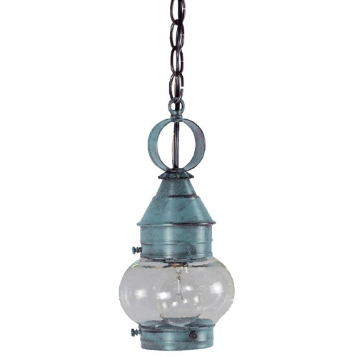 Northeast Lantern - 2012-VG-MED-CSG - One Light Hanging Lantern - Cageless - Verdi Gris