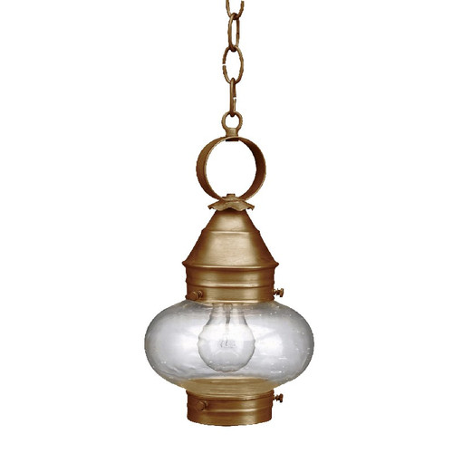 Northeast Lantern - 2022-AB-MED-CSG - One Light Hanging Lantern - Cageless - Antique Brass