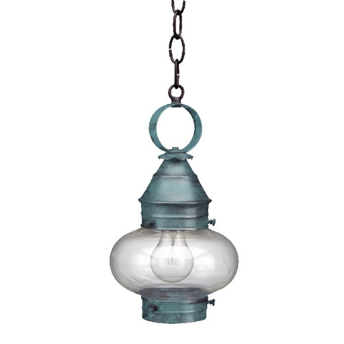 Northeast Lantern - 2022-VG-MED-CLR - One Light Hanging Lantern - Cageless - Verdi Gris
