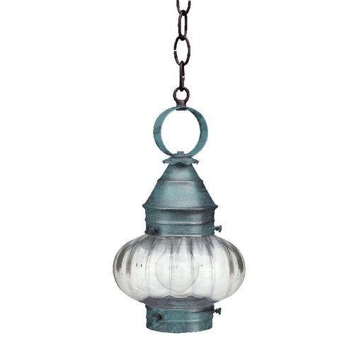 Northeast Lantern - 2022-VG-MED-OPT - One Light Hanging Lantern - Cageless - Verdi Gris