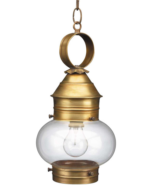 Northeast Lantern - 2032-AB-MED-CLR - One Light Hanging Lantern - Cageless - Antique Brass