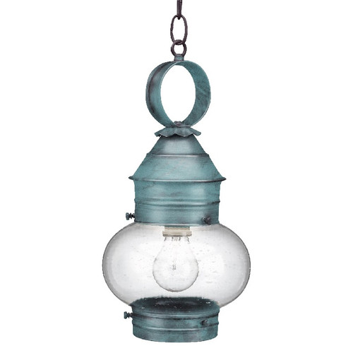 Northeast Lantern - 2032-VG-MED-CSG - One Light Hanging Lantern - Cageless - Verdi Gris