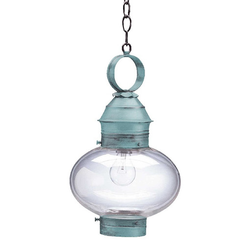 Northeast Lantern - 2042-VG-MED-CLR - One Light Hanging Lantern - Cageless - Verdi Gris