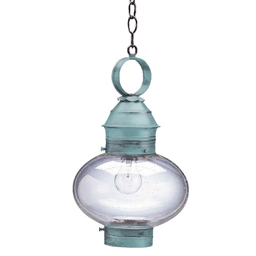 Northeast Lantern - 2042-VG-MED-CSG - One Light Hanging Lantern - Cageless - Verdi Gris