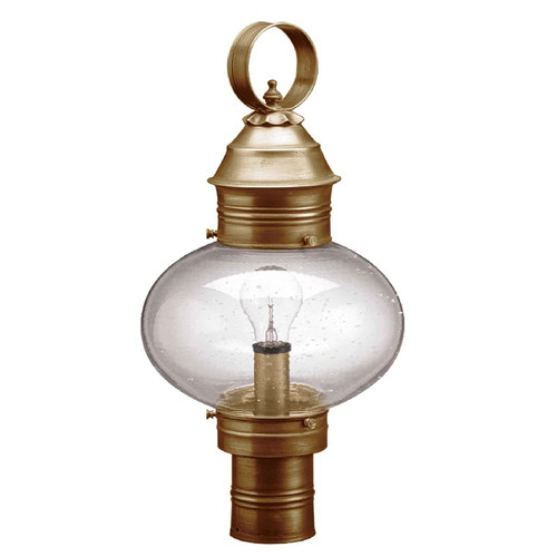 Northeast Lantern - 2043-AB-MED-CSG - One Light Post Mount - Cageless - Antique Brass