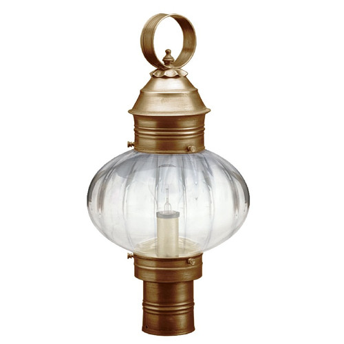 Northeast Lantern - 2043-AB-MED-OPT - One Light Post Mount - Cageless - Antique Brass