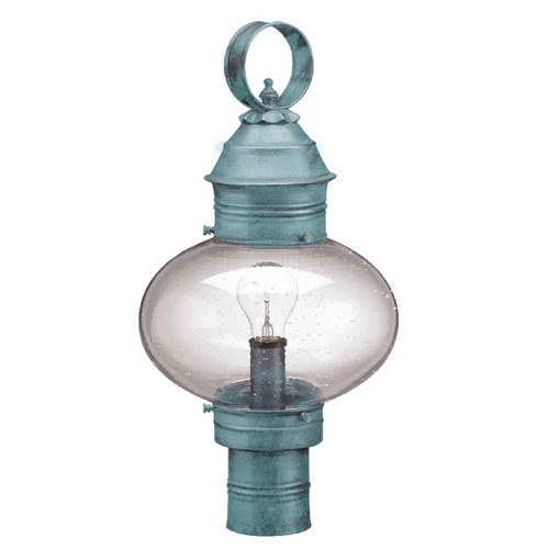Northeast Lantern - 2043-VG-MED-CSG - One Light Post Mount - Cageless - Verdi Gris