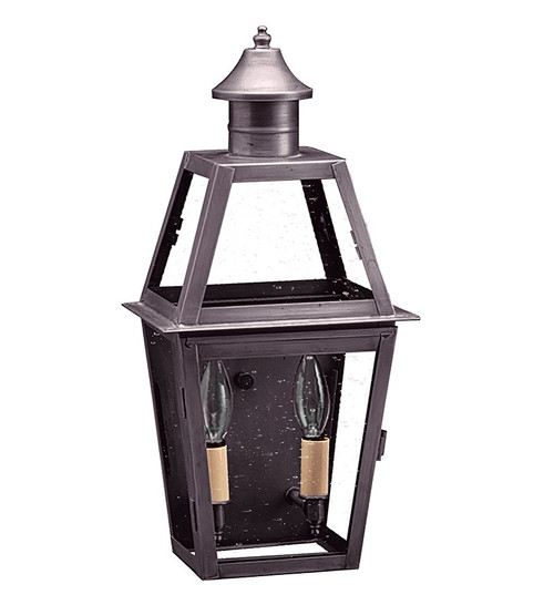 Northeast Lantern - 2231-DB-LT2-CSG - Two Light Wall Mount - Uxbridge - Dark Brass