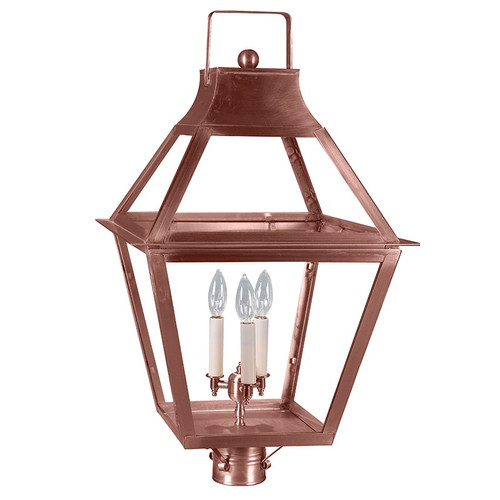 Northeast Lantern - 2253-AC-LT3-CLR - Three Light Post Mount - Uxbridge - Antique Copper