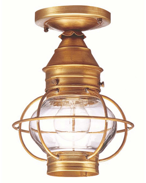 Northeast Lantern - 2514-AB-MED-CLR - One Light Flush Mount - Onion - Antique Brass