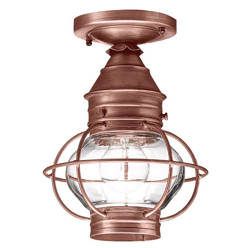 Northeast Lantern - 2514-AC-MED-CLR - One Light Flush Mount - Onion - Antique Copper