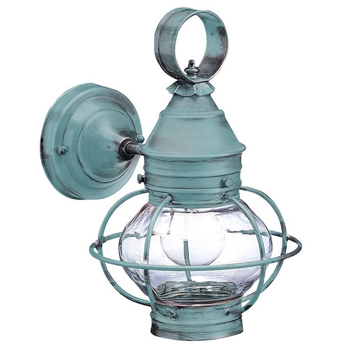 Northeast Lantern - 2515-VG-MED-CLR-NS - One Light Wall Mount - Onion - Verdi Gris