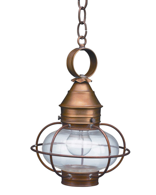 Northeast Lantern - 2522-AB-MED-CLR - One Light Hanging Lantern - Onion - Antique Brass