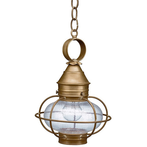Northeast Lantern - 2522-AB-MED-CSG - One Light Hanging Lantern - Onion - Antique Brass