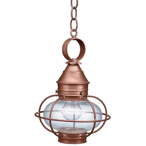 Northeast Lantern - 2522-AC-MED-CSG - One Light Hanging Lantern - Onion - Antique Copper