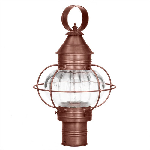 Northeast Lantern - 2523-AC-MED-OPT - One Light Post Mount - Onion - Antique Copper