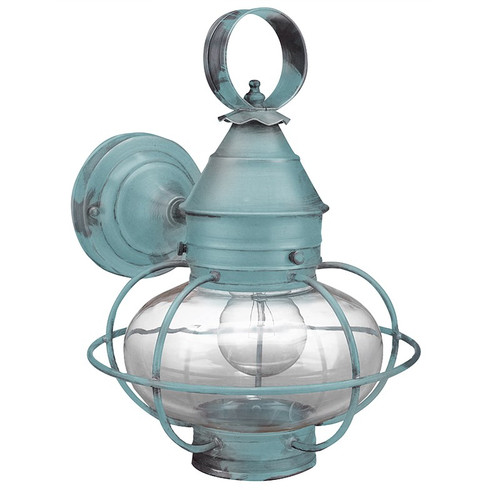 Northeast Lantern - 2525-VG-MED-CLR-NS - One Light Wall Mount - Onion - Verdi Gris