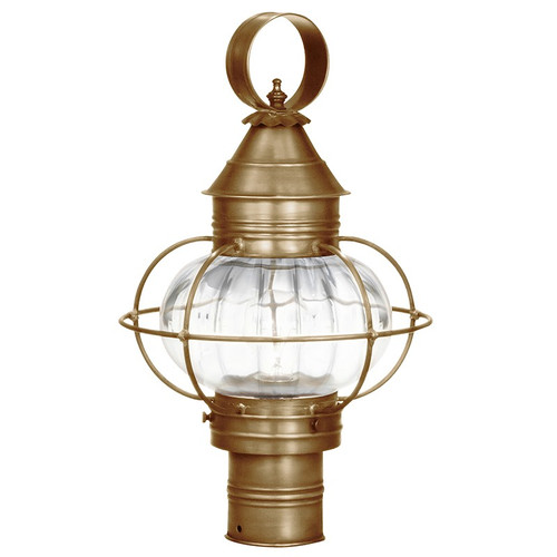 Northeast Lantern - 2533-AB-MED-OPT - One Light Post Mount - Onion - Antique Brass