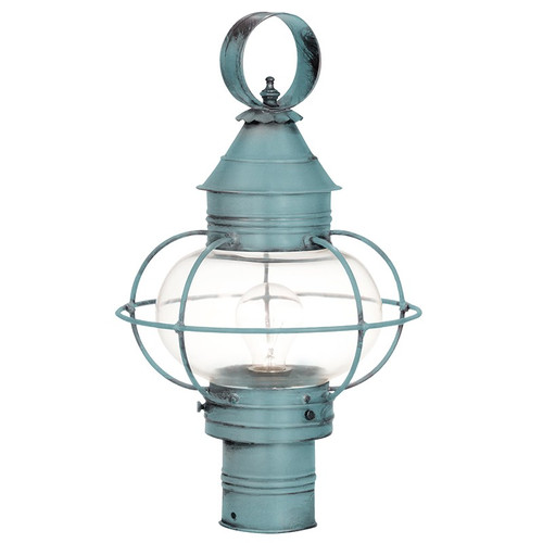 Northeast Lantern - 2533-VG-MED-CLR - One Light Post Mount - Onion - Verdi Gris
