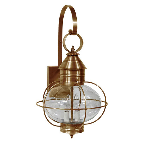 Northeast Lantern - 2541-AB-LT2-CSG - Two Light Wall Mount - Onion - Antique Brass