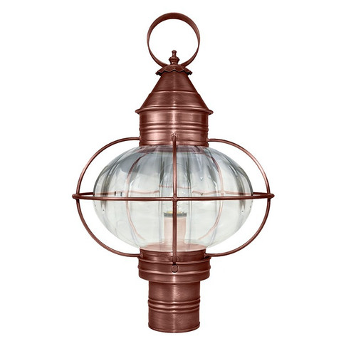 Northeast Lantern - 2543-AC-MED-OPT - One Light Post Mount - Onion - Antique Copper