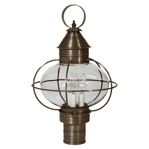 Northeast Lantern - 2543-DAB-LT3-CSG - Three Light Post Mount - Onion - Dark Antique Brass