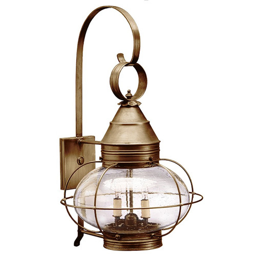 Northeast Lantern - 2571-AB-LT2-CSG - Two Light Wall Mount - Onion - Antique Brass