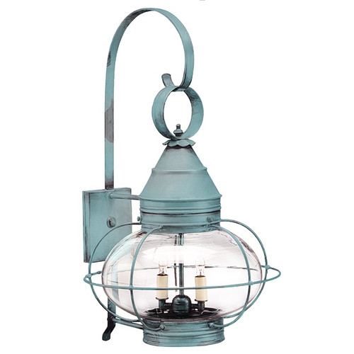 Northeast Lantern - 2571-VG-LT2-CLR - Two Light Wall Mount - Onion - Verdi Gris