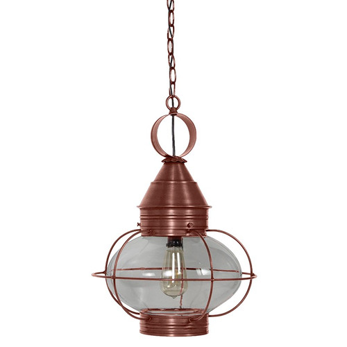 Northeast Lantern - 2572-AC-MED-CLR - One Light Hanging Lantern - Onion - Antique Copper