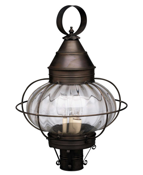 Northeast Lantern - 2573-DB-LT3-OPT - Three Light Post Mount - Onion - Dark Brass