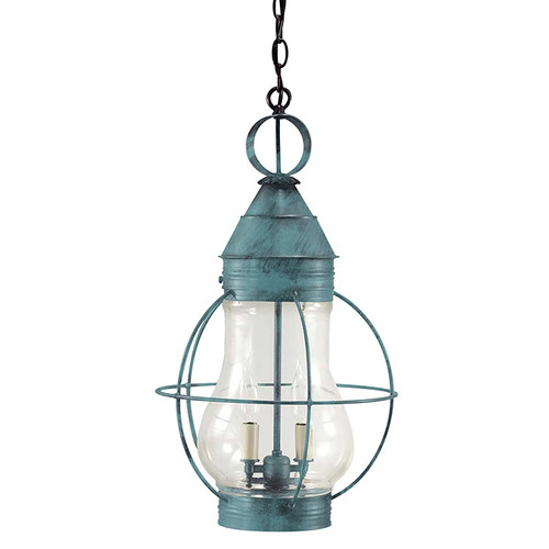 Northeast Lantern - 2742-VG-LT2-CLR - Two Light Hanging Lantern - Bosc - Verdi Gris