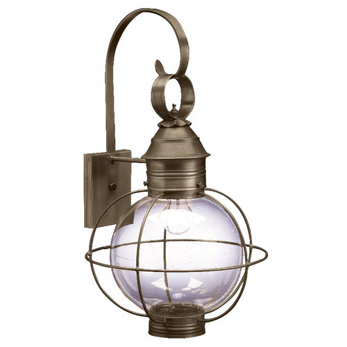 Northeast Lantern - 2841-DAB-MED-CSG - One Light Wall Mount - Round - Dark Antique Brass