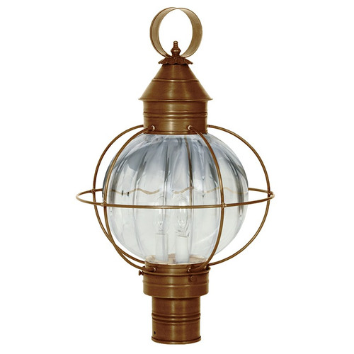 Northeast Lantern - 2843-AB-LT3-OPT - Three Light Post Mount - Round - Antique Brass
